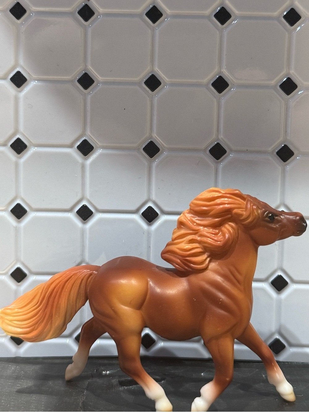 Orange Horse Figurine Decorative Accent - Brand